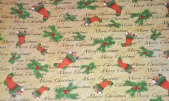 Gaiši brūns Ziemassvētku papīrs 50x75 cm (DP2.48)