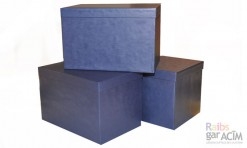 Tumši zilas kastes