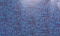 Zils papīrs ar cipariem un burtiem, glancēts 50x75 cm (DP2.10)