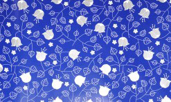 Zils papīrs ar ziediem, glancēts 50x75 cm (DP2.7)