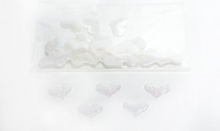 Balta sirds ar spīdumu 2x1,8cm; 36gb (AS8)