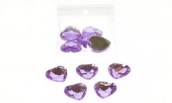 Gaiši violeta sirds 2,5cm; 10gb (IS4)