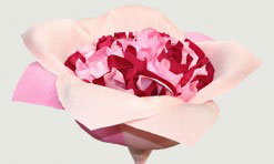 Divkrāsu papīra zieds (rozā,bordo)